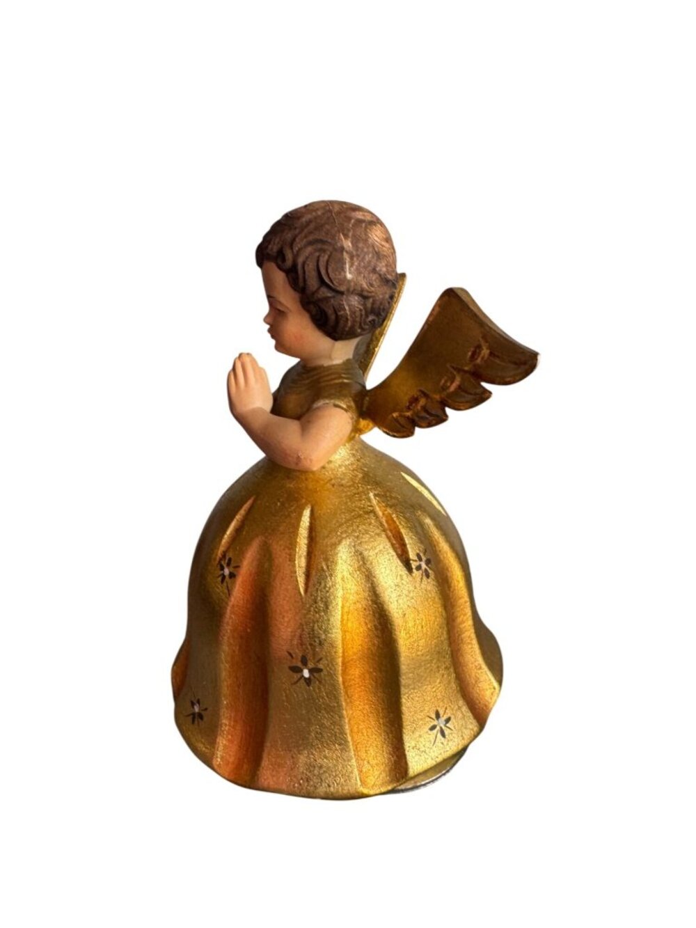 Toriart Musical Angel Figurine Italy Reuge Music Box Rotates Gold 5 1/2" - Picture 5 of 7